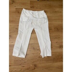 New York & Company White Lenin Pants